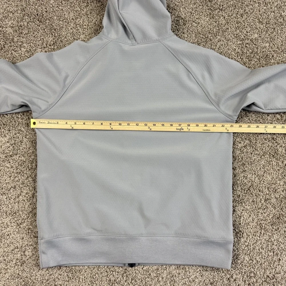 Vintage Nike Hoodie Mens Large Gray Full Zip Sportswear Jacket Waffle Lined Y2K